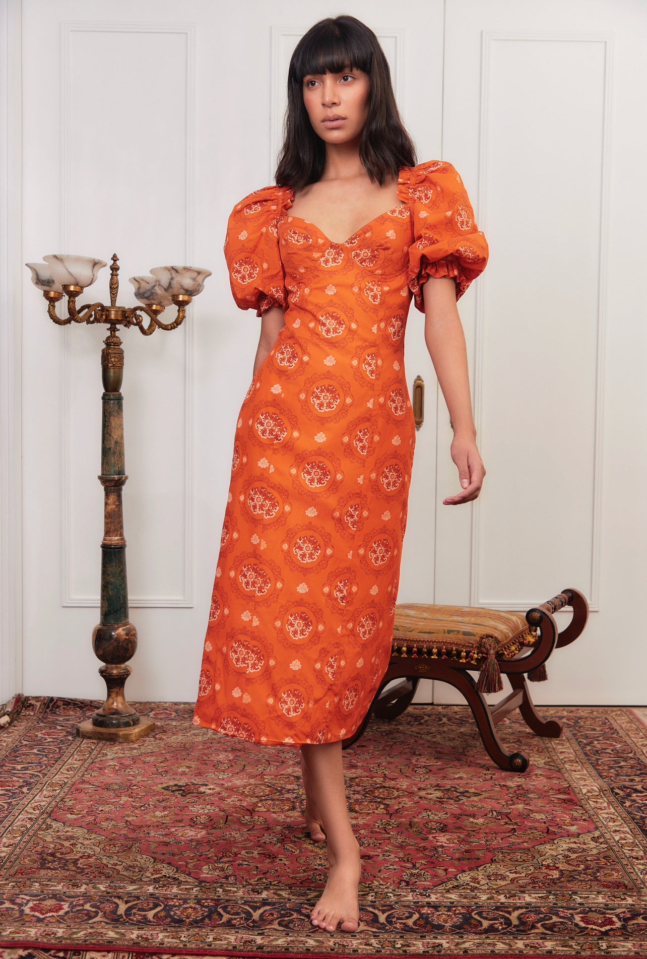 Semilla de Girasol Midi Dress