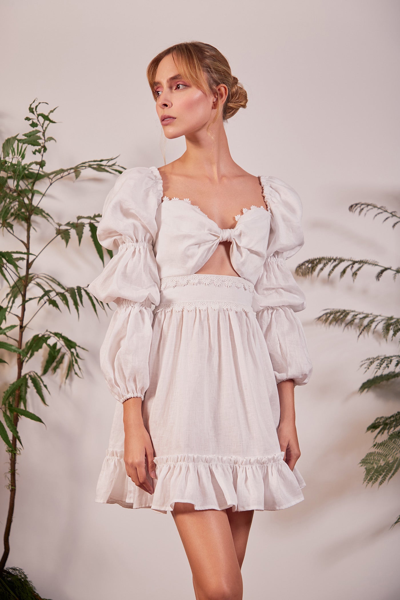 Caléndula Mini White Dress