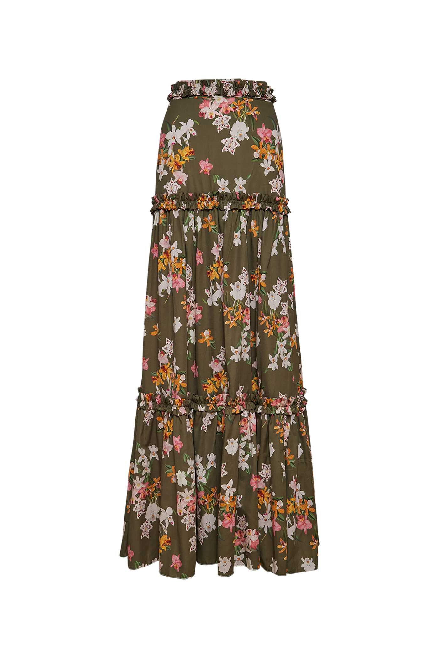 Lily Forest Green Maxi Skirt