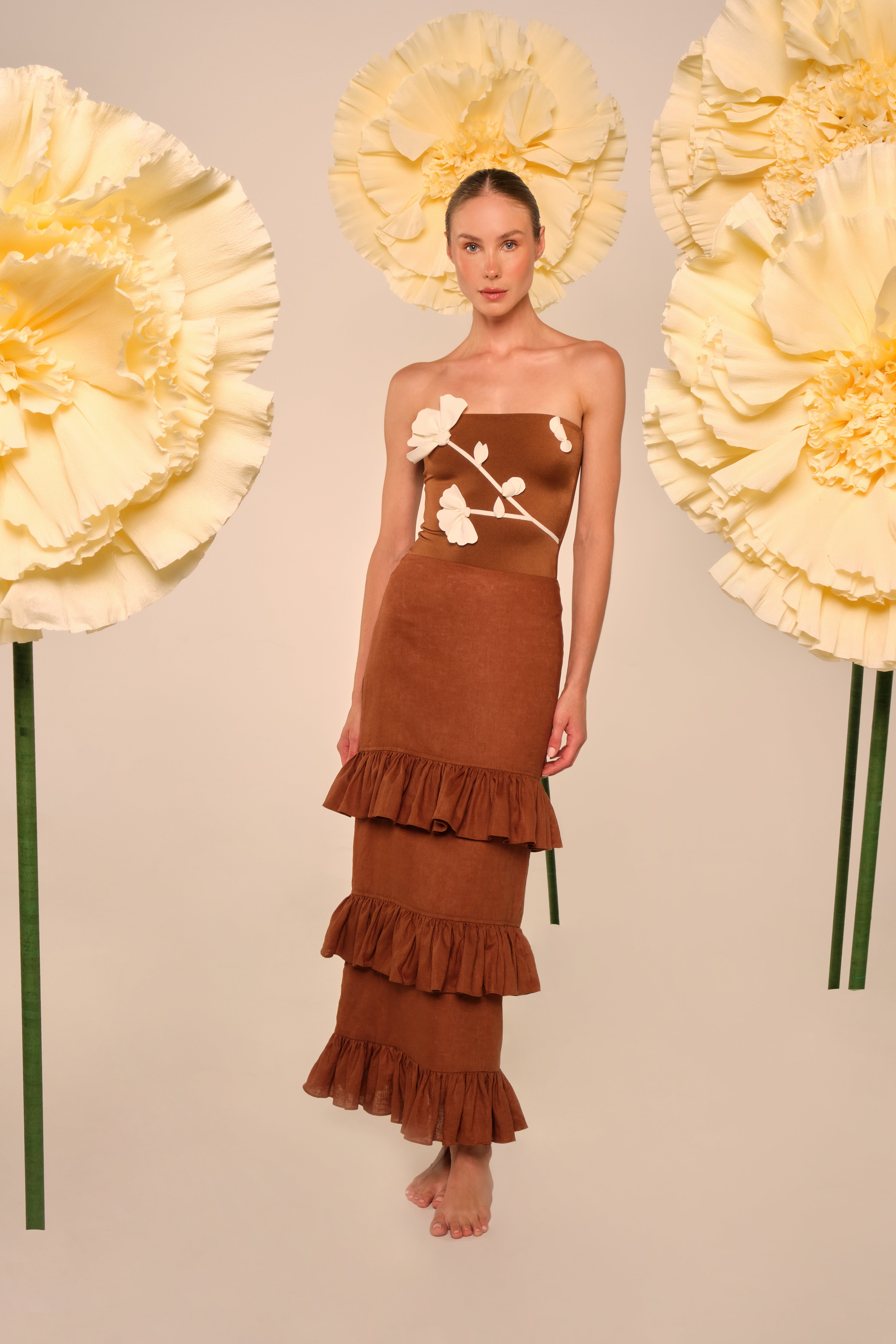Dulce de Almendra Ankle Skirt