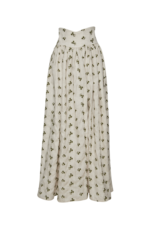 Baya del Bosque Embroidered Ankle Skirt